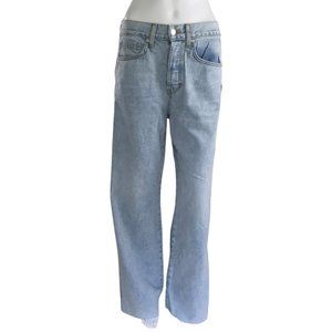 Veronica Beard Women's Taylor High-Rise Flare Wide Leg Jeans Blue Color Sz 28